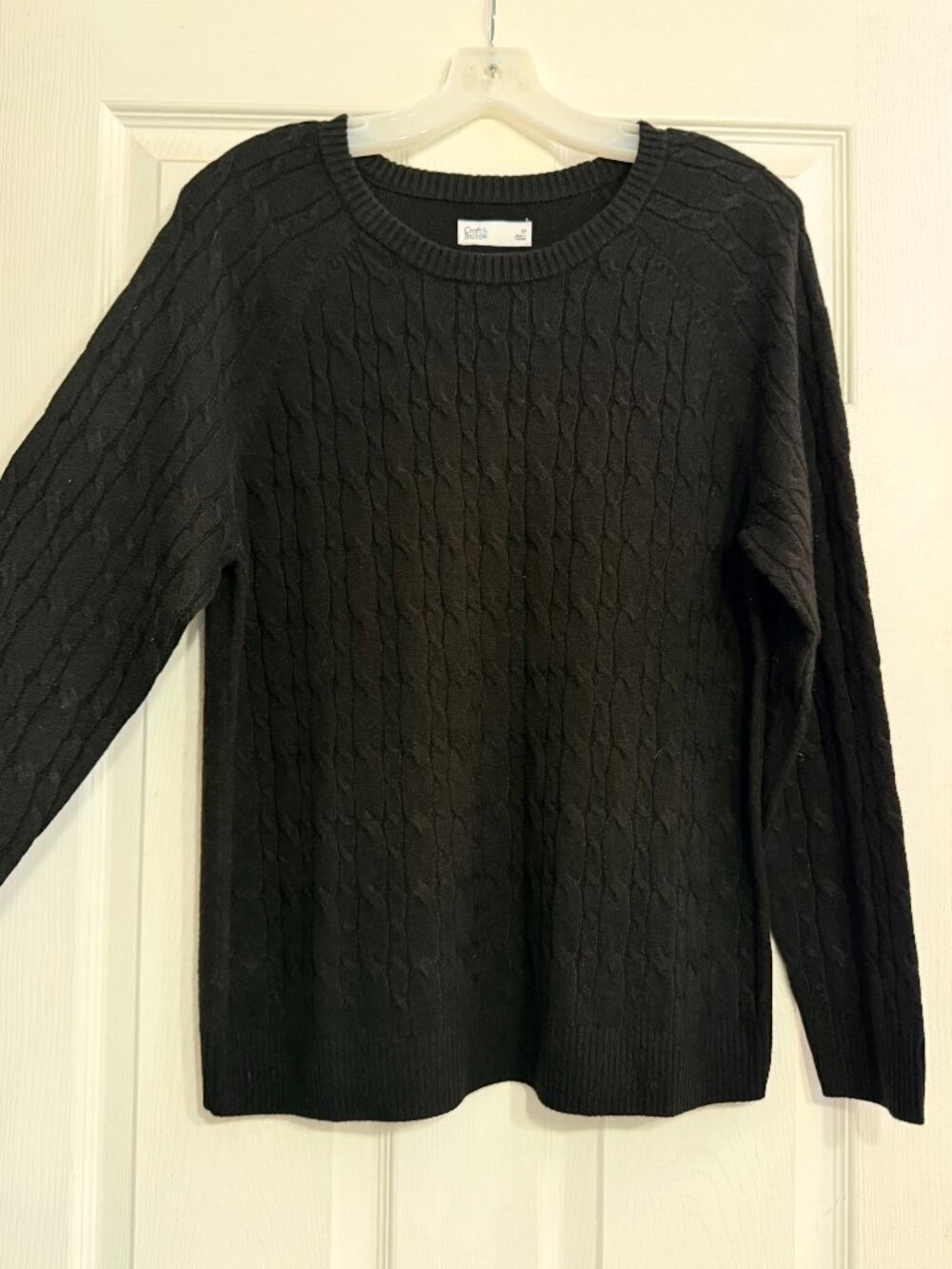 Women's Croft & Barrow® The Extra Soft Cable Crew Neck Sweater - M